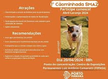 “Cãominhada - 2024” de Porto Ferreira acontece neste sábado (20/04) a partir das 8 horas