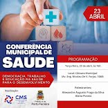 2ª etapa da Conferência Municipal de Saúde de Porto Ferreira será realizada nesta terça-feira(23/04)