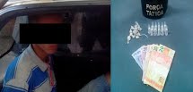 Jovem é preso por policiais da Força Tática em flagrante de tráfico de drogas