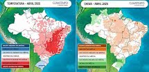 Clima & Tempo: confira a previsão do comportamento das temperaturas e chuvas para abril de 2025