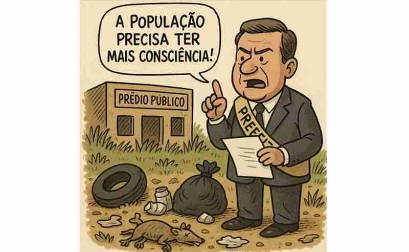 Prefeitura de Porto Ferreira culpa população por sujeira, mas descuida de seus próprios espaços