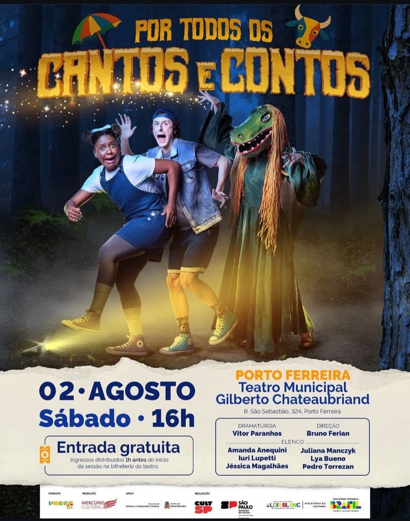 Espetáculo “Por Todos os Cantos e Contos” leva cultura e magia ao Teatro Municipal de Porto Ferreira