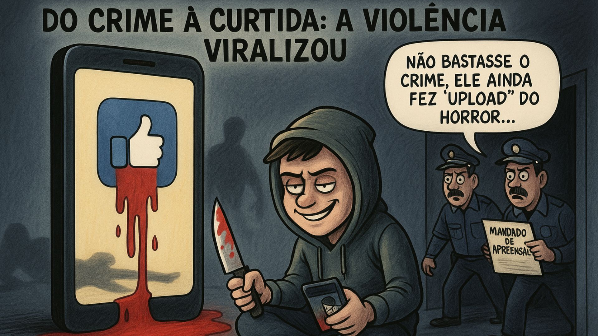 Adolescente é apreendido após matar homem com 50 facadas e divulgar crime nas redes sociais