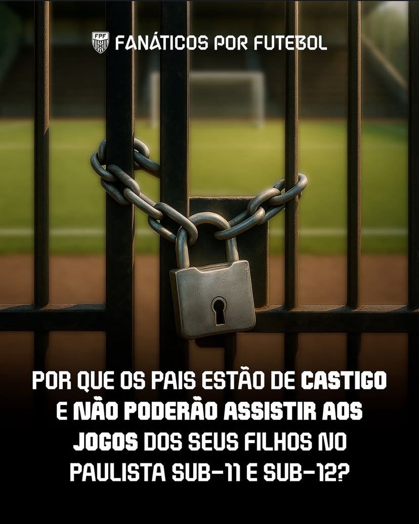 Federação Paulista fecha portões em jogos do Sub-11 e Sub-12 após casos de violência e ofensas