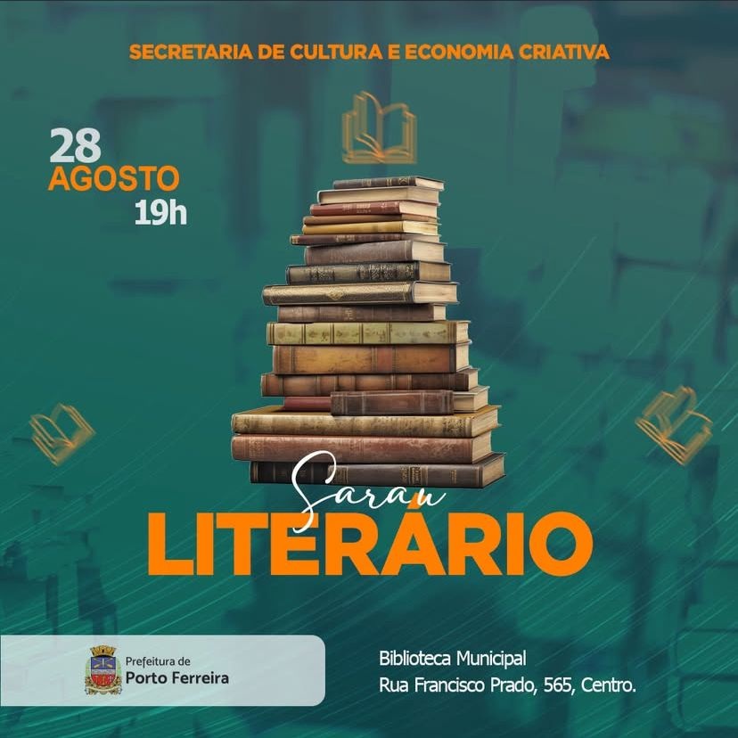 Sarau Literário promete noite de arte e inspiração em Porto Ferreira