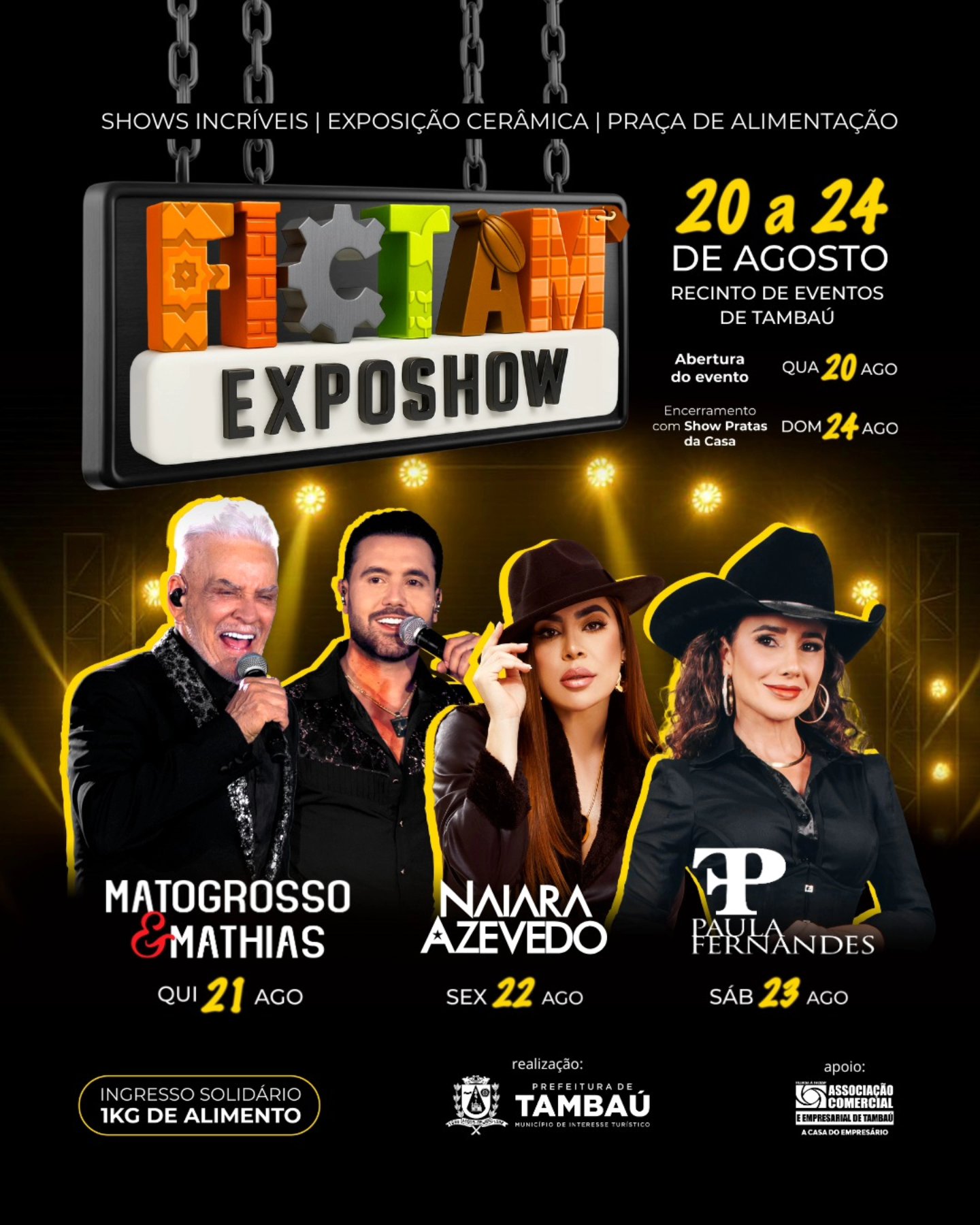 FICTAM ExpoShow retorna a Tambaú com cinco dias de música e cultura