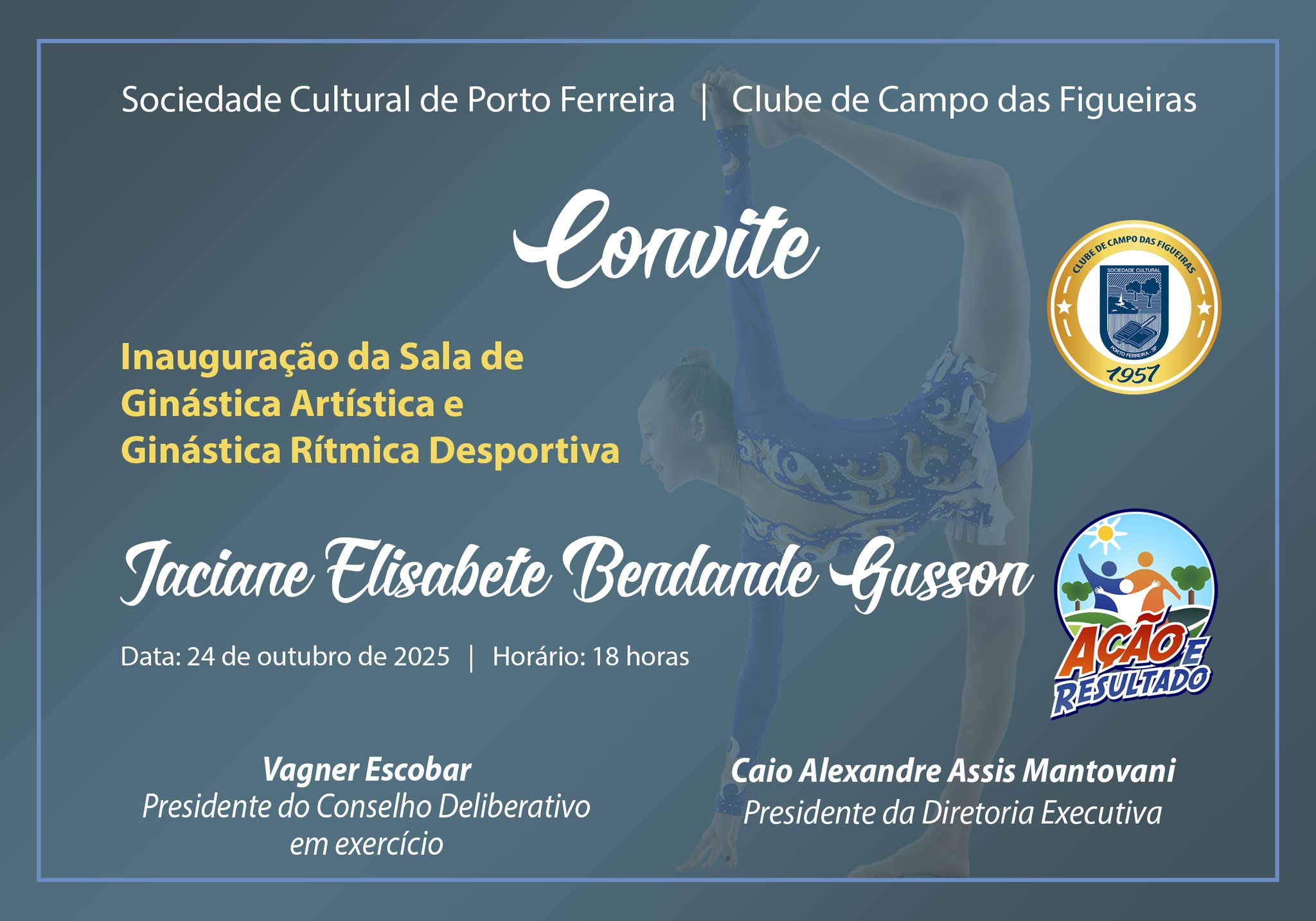 Clube de Campo inaugura sala de ginástica em homenagem à professora Jaciane Bendande