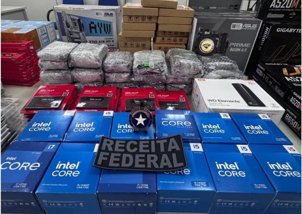 Receita Federal apreende carga ilegal avaliada em R$ 800 mil