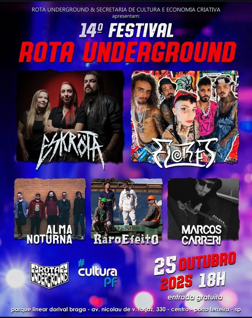 Festival Rota Underground chega à 14ª edição com celebração do rock autoral e independente