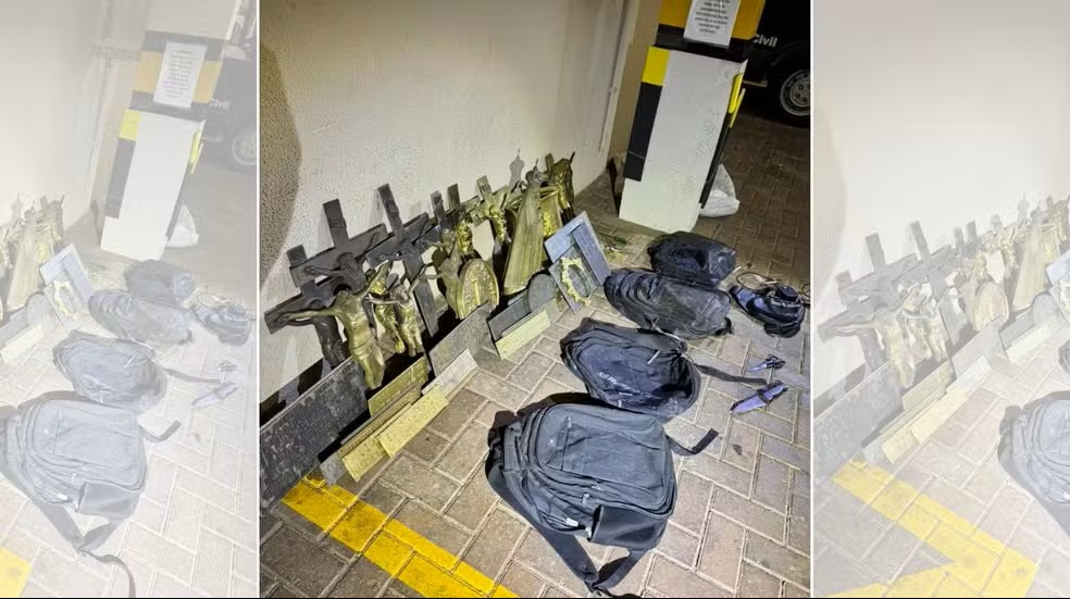 Trio é preso por furto de obras de arte e peças de cemitério