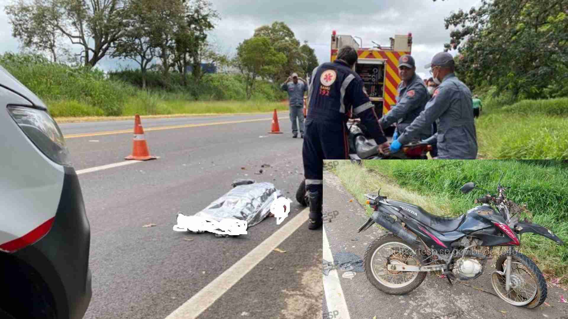 Motociclista morre após colisão traseira em caminhão no km 145 da SP-215; acidente ocorreu na manhã deste sábado (07/03)