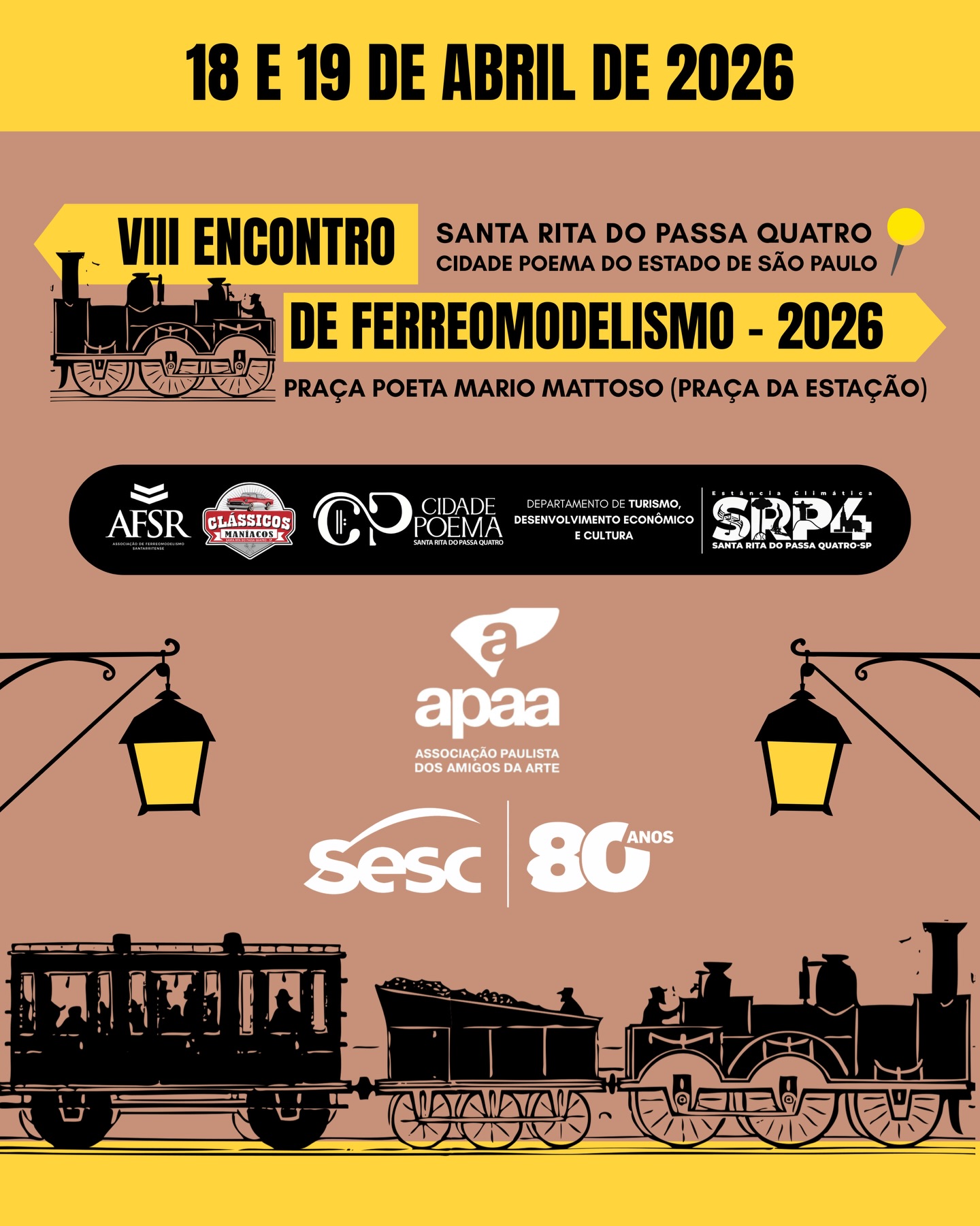 Encontro de Ferreomodelismo agita Santa Rita do Passa Quatro com programação para toda a família