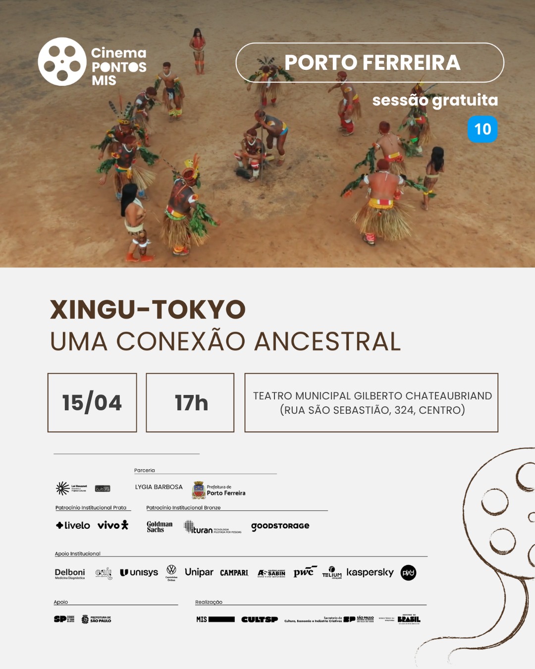 Porto Ferreira recebe sessão do documentário Xingu-Tokyo nesta quarta-feira