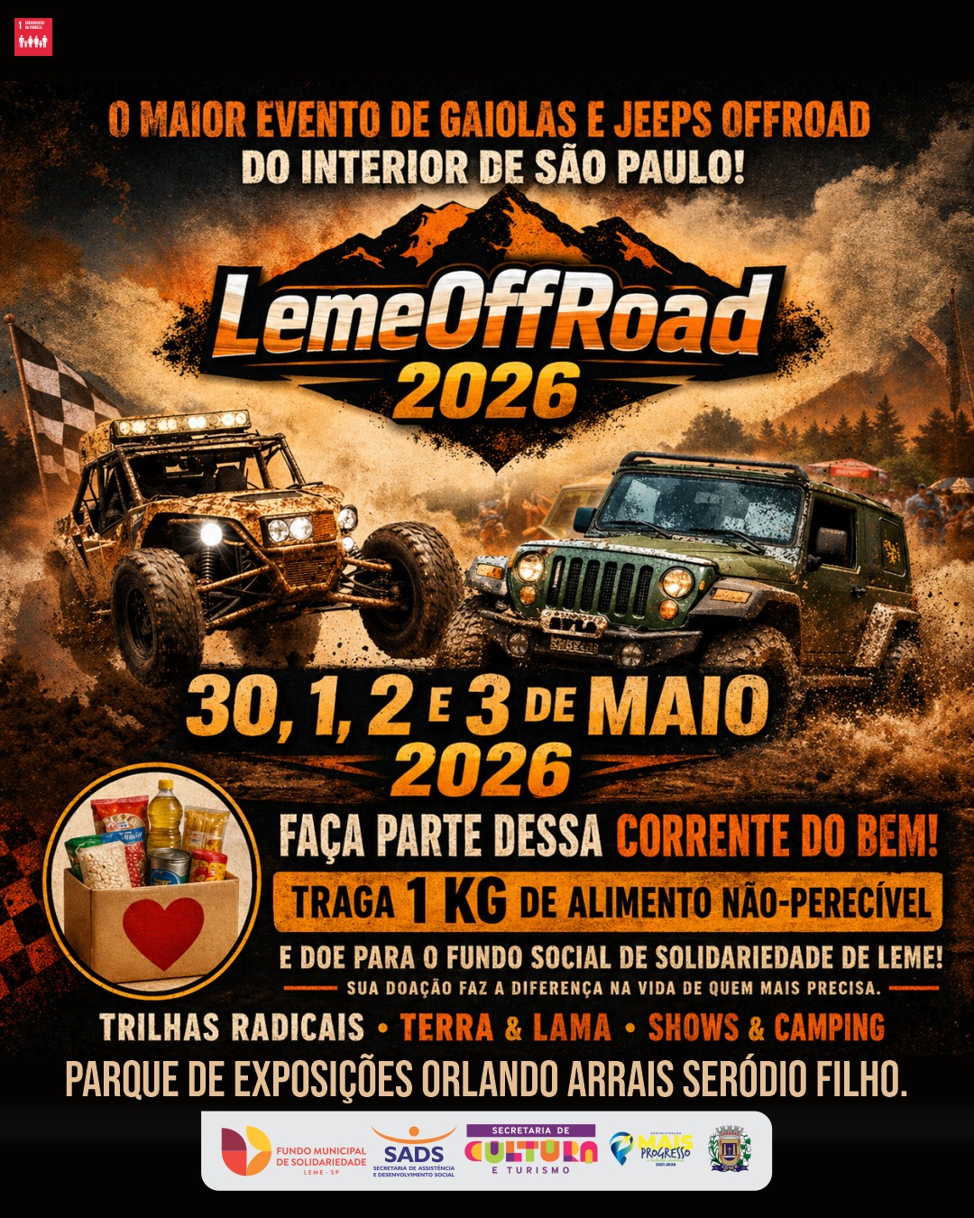 Leme OffRoad 2026 reúne aventura, shows e ação solidária no interior paulista