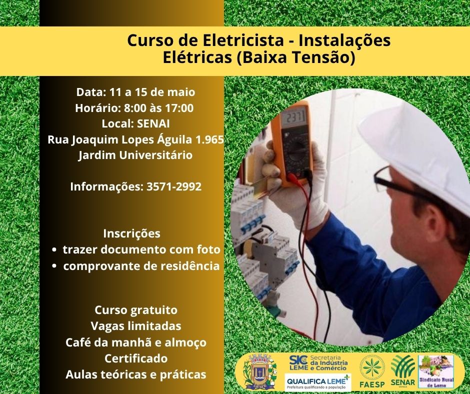 Cursos gratuitos de capacitação profissional abrem inscrições em Leme