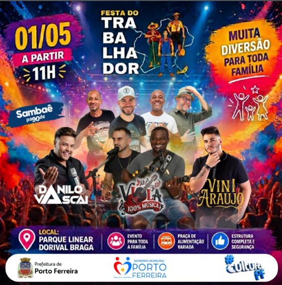 Festa do Trabalhador movimenta Porto Ferreira no dia 1º de maio