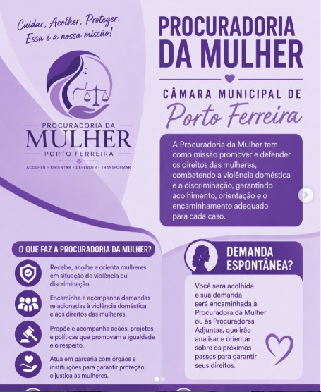 Procuradoria da Mulher reforça acolhimento e apoio às mulheres em Porto Ferreira