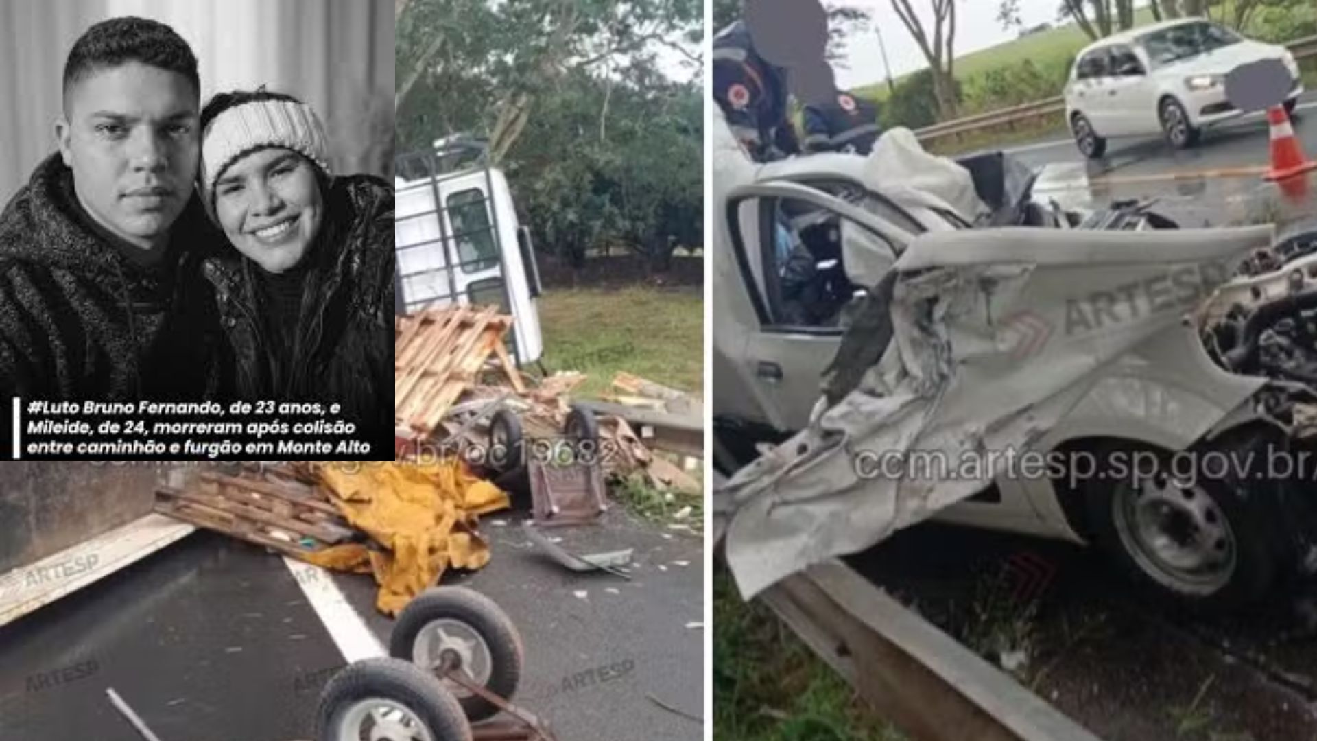 Colisão frontal na SP-323 deixa dois mortos em Monte Alto (SP)