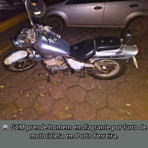 Homem é preso em flagrante após furtar motocicleta em Porto Ferreira
