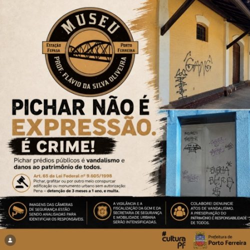 Pichações em espaços culturais do Parque Linear geram investigação e reforço na segurança
