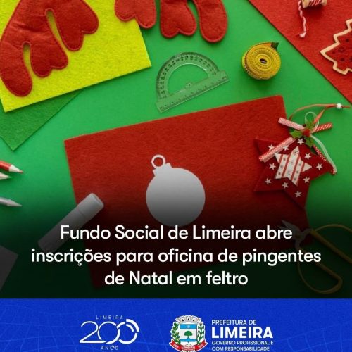 Fundo Social de Limeira abre inscrições para oficina de decoração natalina