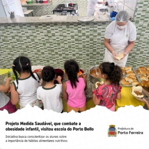 Projeto Medida Saudável leva atividades sobre alimentação nutritiva a escola de Porto Ferreira