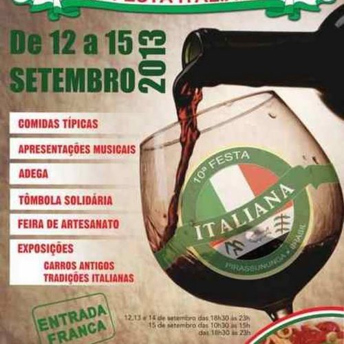 10ª Festa Italiana de Pirassununga começa nesta quinta-feira, 12