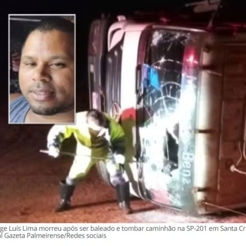 Caminhoneiro é assassinado e tem caminhão tombado em estrada rural de Santa Cruz das Palmeiras