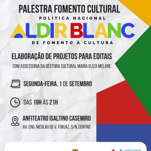 Porto Ferreira recebe palestra sobre fomento cultural da Política Nacional Aldir Blanc