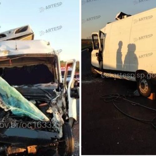 Motorista morre em colisão entre furgão e carreta no km 270 da Rodovia Anhanguera nesta manhã
