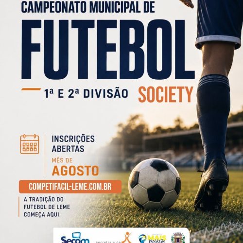 Campeonato Municipal de Futebol Society de Leme abre inscrições em agosto