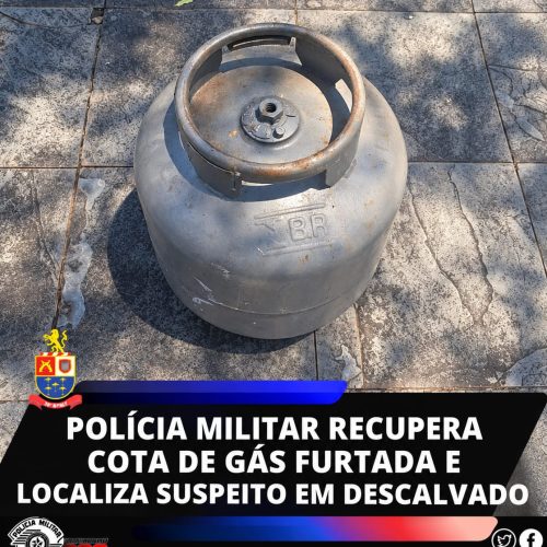 Suspeito de furto é localizado pela PM e cota de gás é devolvida em Descalvado