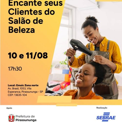 Pirassununga recebe curso gratuito do Sebrae-SP para profissionais da área da beleza