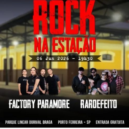 Rock na Estação terá shows gratuitos com Factory Paramore e Raroefeito em Porto Ferreira