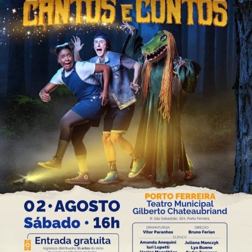 Espetáculo “Por Todos os Cantos e Contos” leva cultura e magia ao Teatro Municipal de Porto Ferreira
