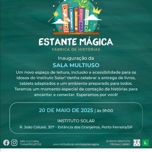 Projeto inaugura biblioteca acessível e sala multiuso para idosos em Porto Ferreira