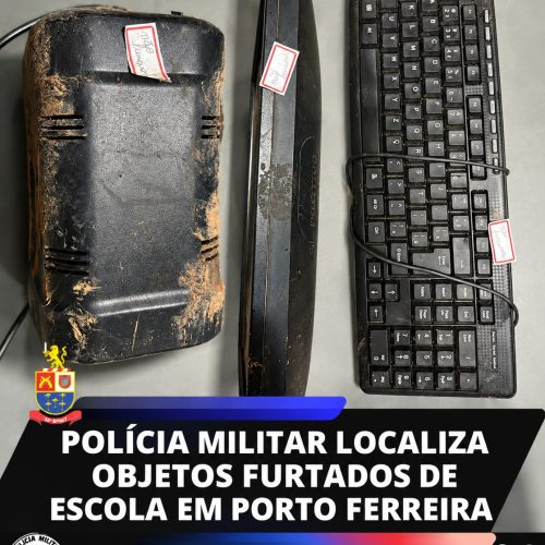 PM recupera equipamentos furtados de escola em Porto Ferreira