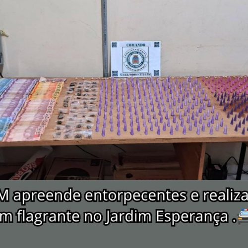 GCM apreende drogas e prende suspeito por tráfico no Jardim Esperança em Porto Ferreira