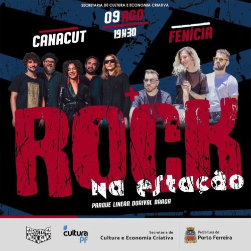 Edição de agosto do Rock na Estação agita Porto Ferreira com shows gratuitos de Canacut e Fenícia