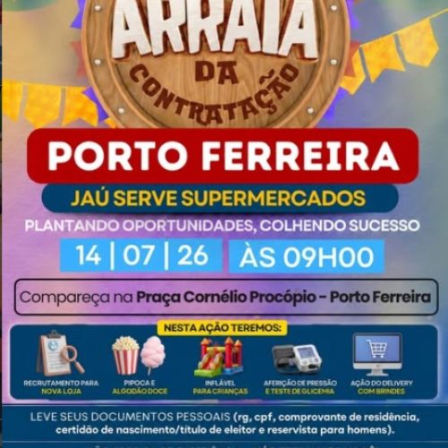 Jaú Serve promove mutirão de contratação em Porto Ferreira nesta terça-feira (14/07)
