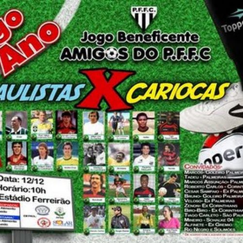O Jogo do ano no PFFC Paulistas x Cariocas, neste domingo, dia 12 de dezembro