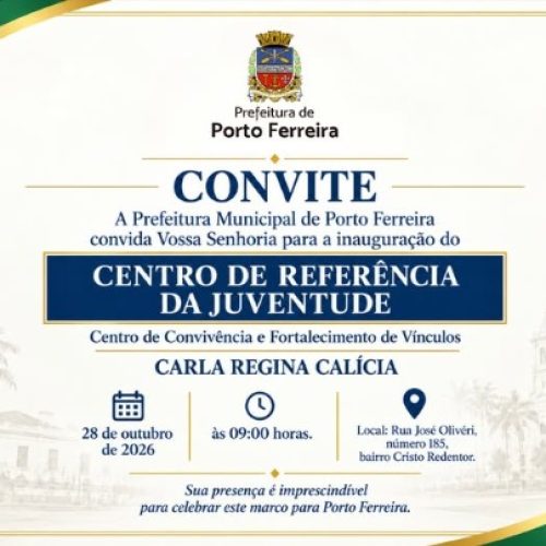 Porto Ferreira inaugura Centro de Referência da Juventude nesta quarta-feira