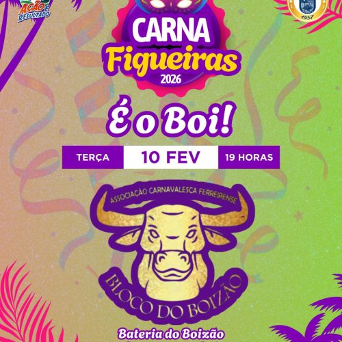 Bloco do Boizão anima mais uma noite do CarnaFigueiras 2026 em Porto Ferreira
