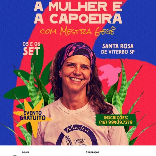Santa Rosa de Viterbo recebe encontro de Capoeira Angola com participação da Mestra Gegê