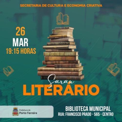 Sarau literário promete noite de arte e inspiração em Porto Ferreira