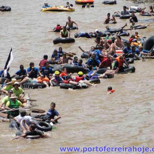 Fotos da chegada em Porto Ferreira dos participantes do Passeio de Bóias 2011
