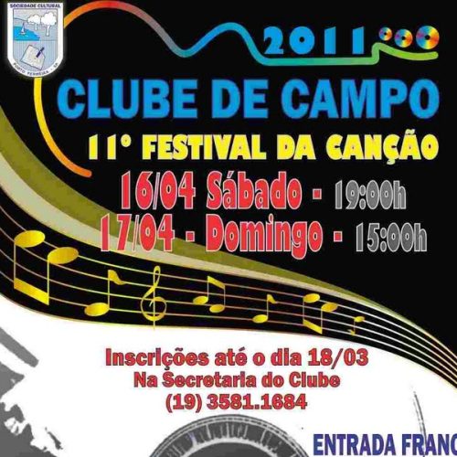 Festival da Cancão do Clube de Campo é em abril