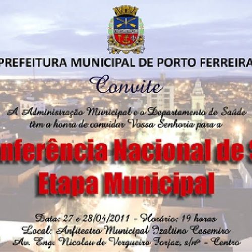 14ª Conferência Nacional de Saúde – etapa municipal Porto Ferreira