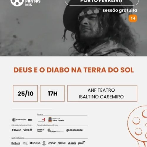 Projeto Pontos MIS exibe clássico do cinema brasileiro em Porto Ferreira