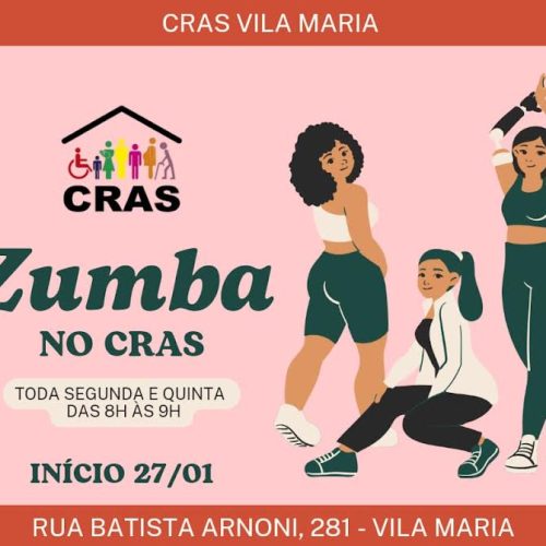 Porto Ferreira: aulas de Zumba no CRAS da Vila Maria tota terça e quinta-feira das 8h às 9h